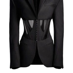 MUGLER H&M Corset Style Wool Jacket Blazer